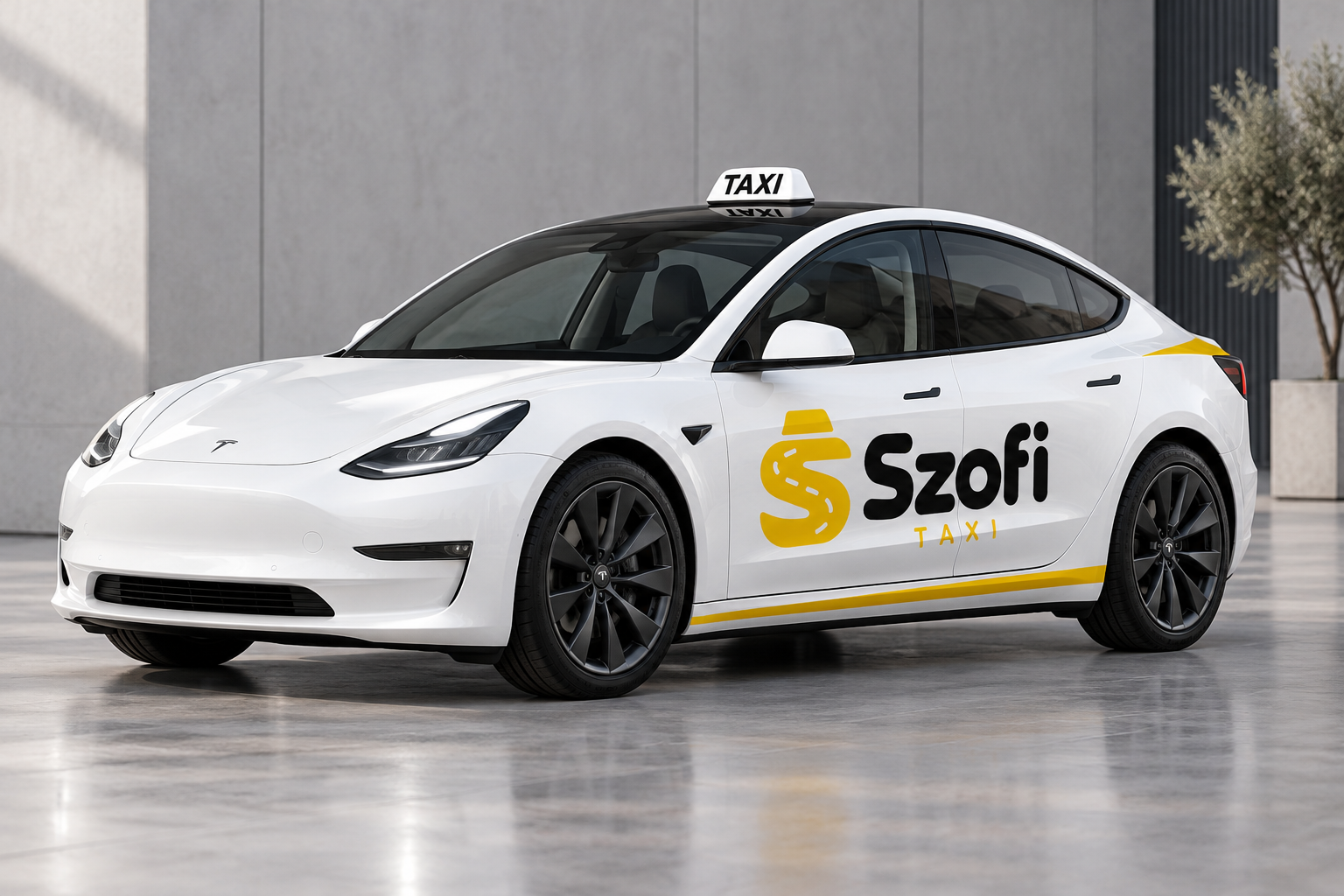 Tesla Model 3 Szofi Taxi